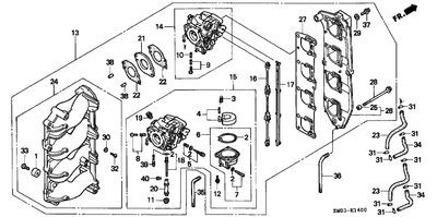 Honda vlotterkamerset (NR. 6) 16023-ZW1-000