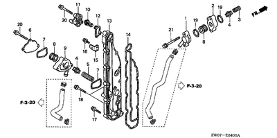Honda pakking, water omhulsel afdekking (NR. 14) 19371-ZW1-000