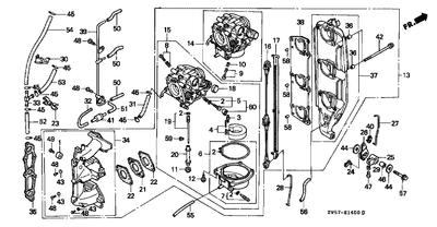 Honda pakking, inlaatspruitstuk (nr. 35) 17151-ZV5-000