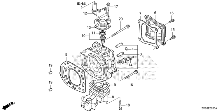 Honda pakking, cilinderkop (NR. 5) 12251-ZVD-000