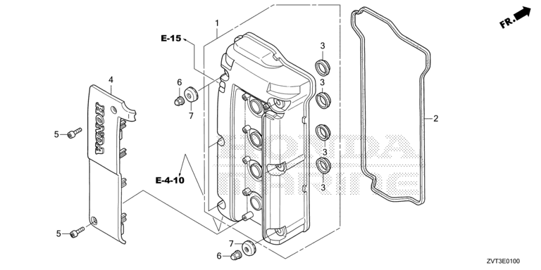 Honda keerring bougiebuis (nok) (NR. 3) 12342-PCX-004