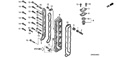 Honda pakking, water omhulsel afdekking (NR. 10) 19371-ZW5-000