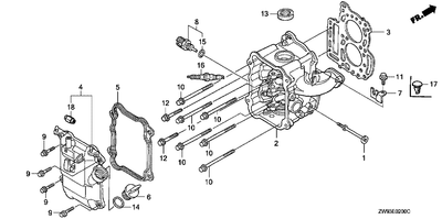 Honda pakking, cilinderkop 91202-KJ9-003 (NR. 13)