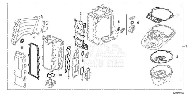 Honda pakking, regulateur (NR. 9) 31754-ZY9-000